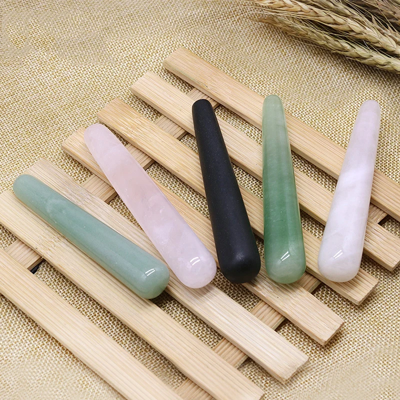 

Profession Natural Jade Face Acupuncture Point Guasha Massage Tool SPA Therapy Rose Quartz Jade Stone Gua Sha Scraping Massager