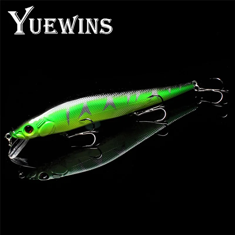 

Yuewins Minnow Fishing Lure 14cm 23.5g Artificial Hard Bait with Three Fishing Hooks 3D Eyes Crankbait Wobblers Swimbait QA311