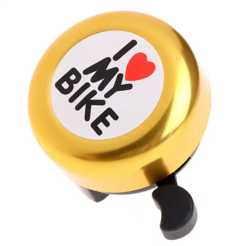 Велосипедный звонок-'I Like My Bike' велосипед Рог-громкий Алюминиевый велосипед кольцо мини велосипед аксессуары для взрослых мужчин женщин дети девочки мальчик - Цвет: Yellow