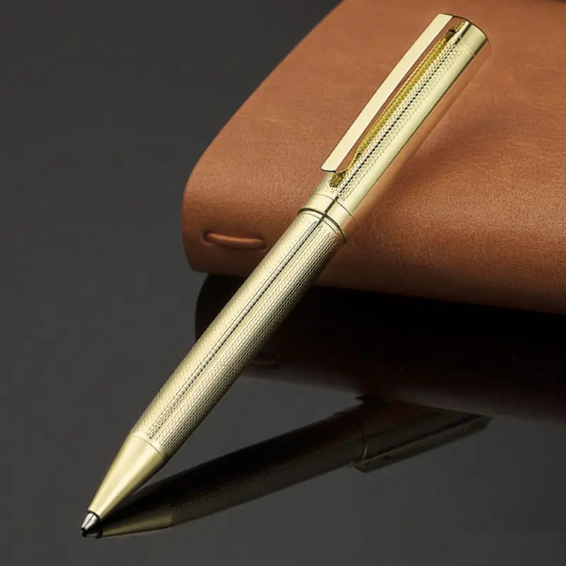 Роскошная металлическая Поворотная Шариковая ручка для деловых подписей, роллер, бизнес офисные принадлежности, канцелярские принадлежности, подарок для письма