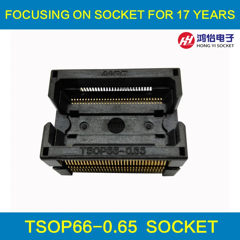 

TSOP66 Test Socket Open Top Shrapnel Chip TSOP66-0.65 IC Test Socket Double Contact Flash Programmer Adapter Conversion Block