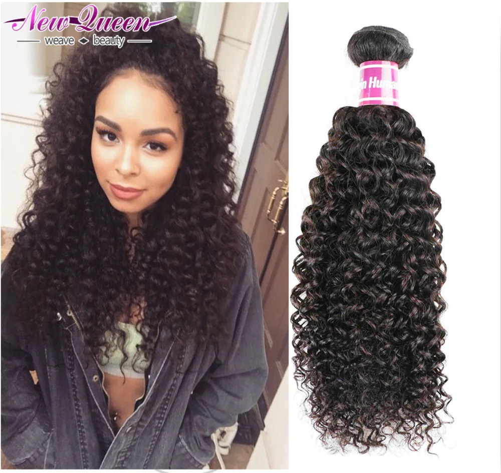 Brazilian virgin hair Queen Hair Products Grade 8A Kinky Curly Virgin Hair Brazillian curly Weave human Hair bundles deep wave