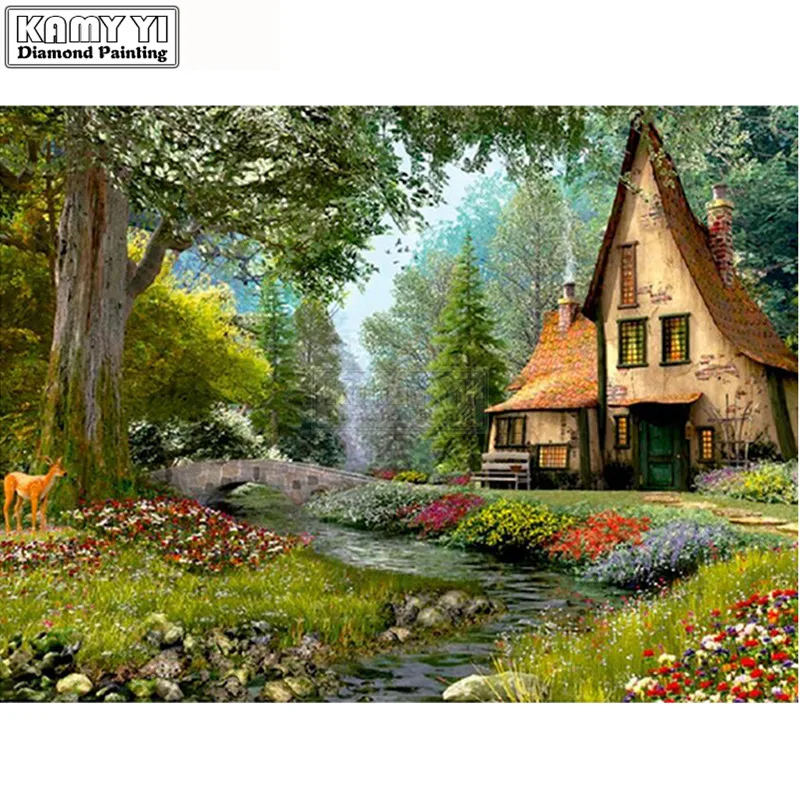 Diamond Embroidery Nature Scenery 5D Diy Painting Cross Stitch Full Kits Rhinestones Needlework Arts Home Decor LK1 | Дом и сад