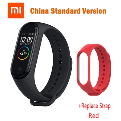 Новейший Xiaomi mi-браслет 4 NFC глобальная Версия смарт-браслет mi Band 4 NFC пульсометр фитнес цветной экран - Цвет: Chinese add strap