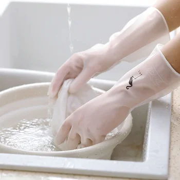 

A Pair Kitchen Dish Washing Cleaning Gloves Dishwashing Gloves For Dishes Kitchen Gloves Wash Dishes Household Products