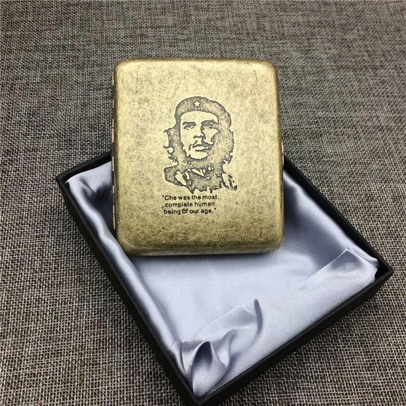 GPM02 Che Guevara Юбилейная сигарета бронзовые металлические сигаретные коробки для 20