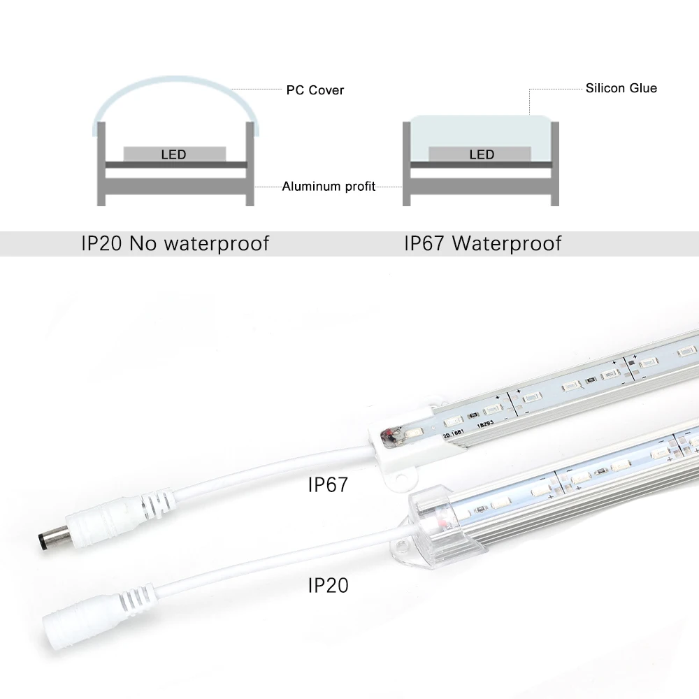 2 шт. завода светать DC 12 В 5630 светодиодный бар свет 50 см для аквариума парниковых растениеводства лампы 3Red1Blue 5Red1Blue