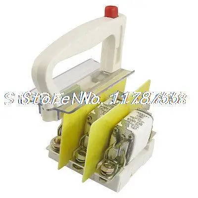 

3 Pcs 500V/120KA 660V/50KA 100A Overload Protection Handle Fuse Link w Base