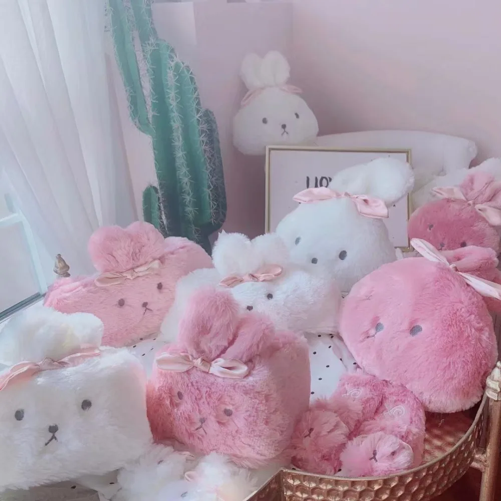 Candice guo плюшевая игрушка мягкая кукла мультяшное животное кролик бант салфетка