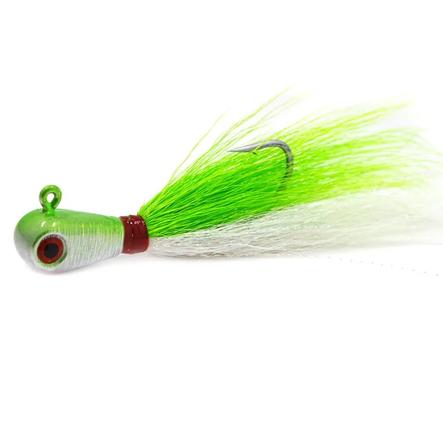 Toygogo Bucktail Jig Se/ñuelo Agua Salada Cebos De Agua Dulce Kit Surtido Bajo Striper Bluefish Surf Pesca