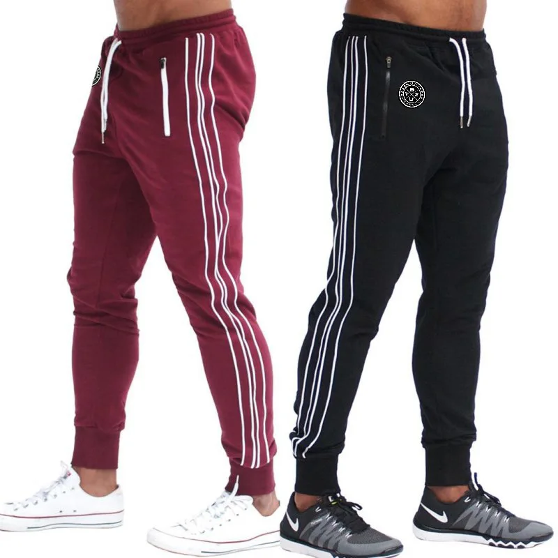 

Men's Pants Trousers Running Fitness Foot Shorts Gyms Pants Elastic Cotton Workout Skinny Sweatpants Trousers Jogger Gym Sport