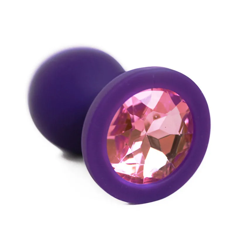 Small Medium Large Silicone Butt Plug with Crystal Jewelry Smooth Touch Anal Plug Anal Sex Toys for Woman Men Gay04