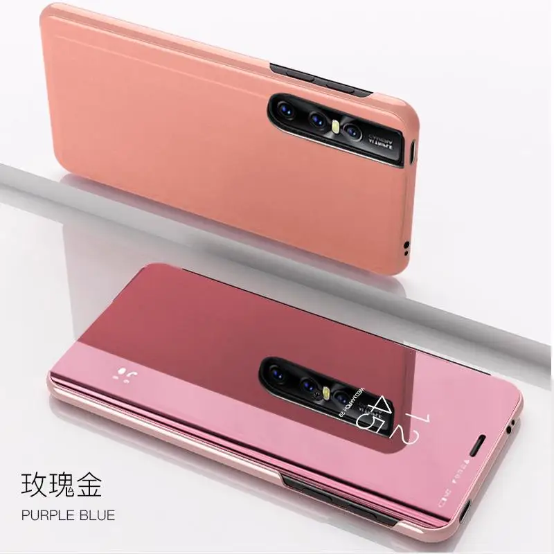 

For VIVO V15 Pro/S1 Pro Luxury Smart Plating Mirror View Stand Flip Case For VIVO V15 /S1 Full Cover Phone Bag