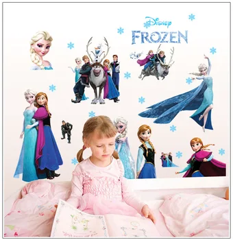 

10pcs/Pack ELSA ANNA WALL DECAL STICKER DECOR Olaf KRISTOFF Sven Hans LICENSED