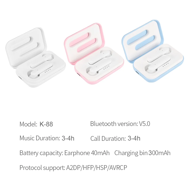 Tws Bluetooth Беспроводные наушники Handsfree спортивные наушники чехол для наушников 5,0 наушники с сенсорным управлением гарнитура