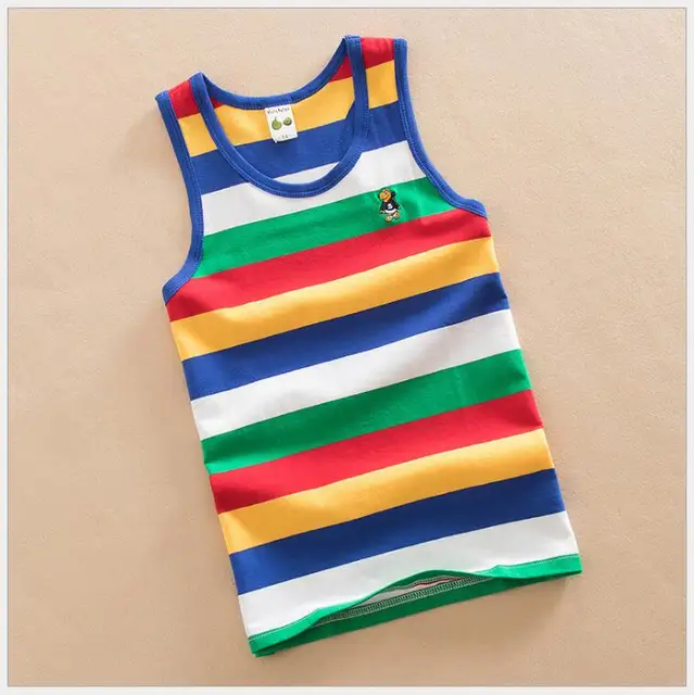 Buy Striped vest children's o neck vest for boys