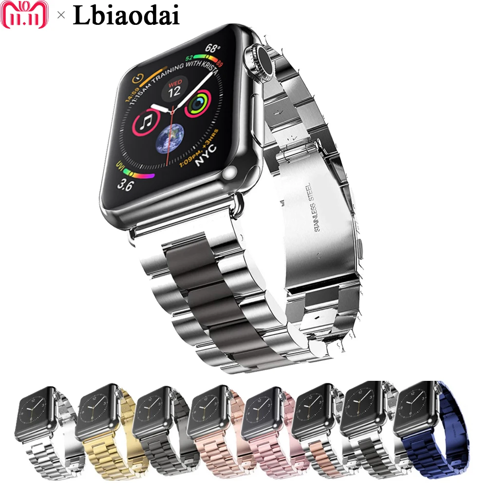 

Watch Strap For Apple Watch band Stainless Steel 42mm 44mm 38mm 40mm Iwatch 4 3 2 1 Classic Link Bracelet Wrist Colck Watchband