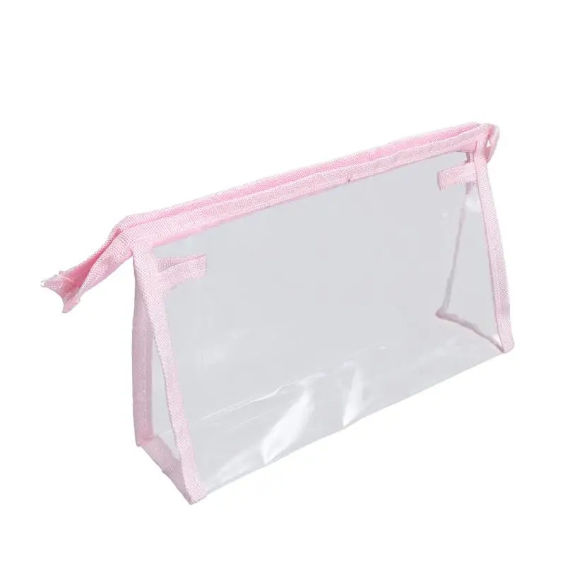 Для женщин прозрачная сумка для хранения Портативный путешествия небольшой косметички принадлежности органайзер bag (розовый)