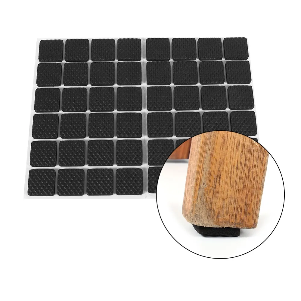 48Pcs Black Non slip Self Adhesive Floor Protectors Furniture Sofa