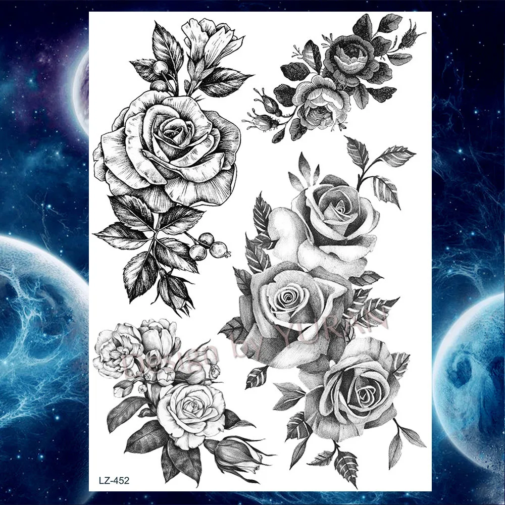 Black Diamond Geometry Owl Temporary Tattoo Sticker WOmen Fake Henna Waterproof Tattoo Decals 21*15CM Crystal Body Art ARm Tatoo