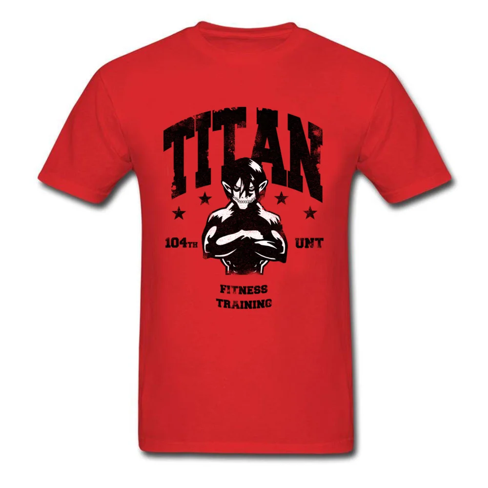 Titan Fitness Cotton Tops T Shirt for Men Normal T Shirt Crazy Funny O-Neck Sweatshirts Short Sleeve Free Shipping Titan Fitness red