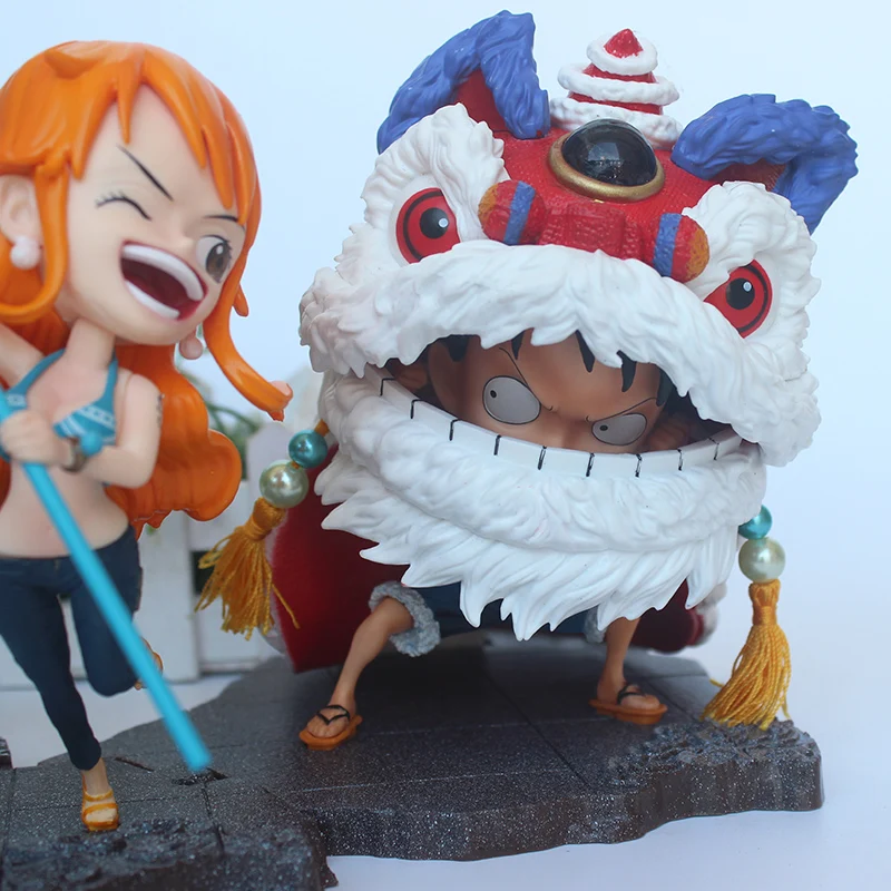 Аниме One Piece Luffy фигурка China Lion танцы версия. Коллекционные модели игрушек Monkey D из