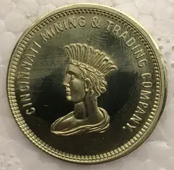 Соединенные Штаты Америки Цинциннати добыча торговая компания 1849 Золотая монета Калифорния десять долларов латунь КОПИЯ монета