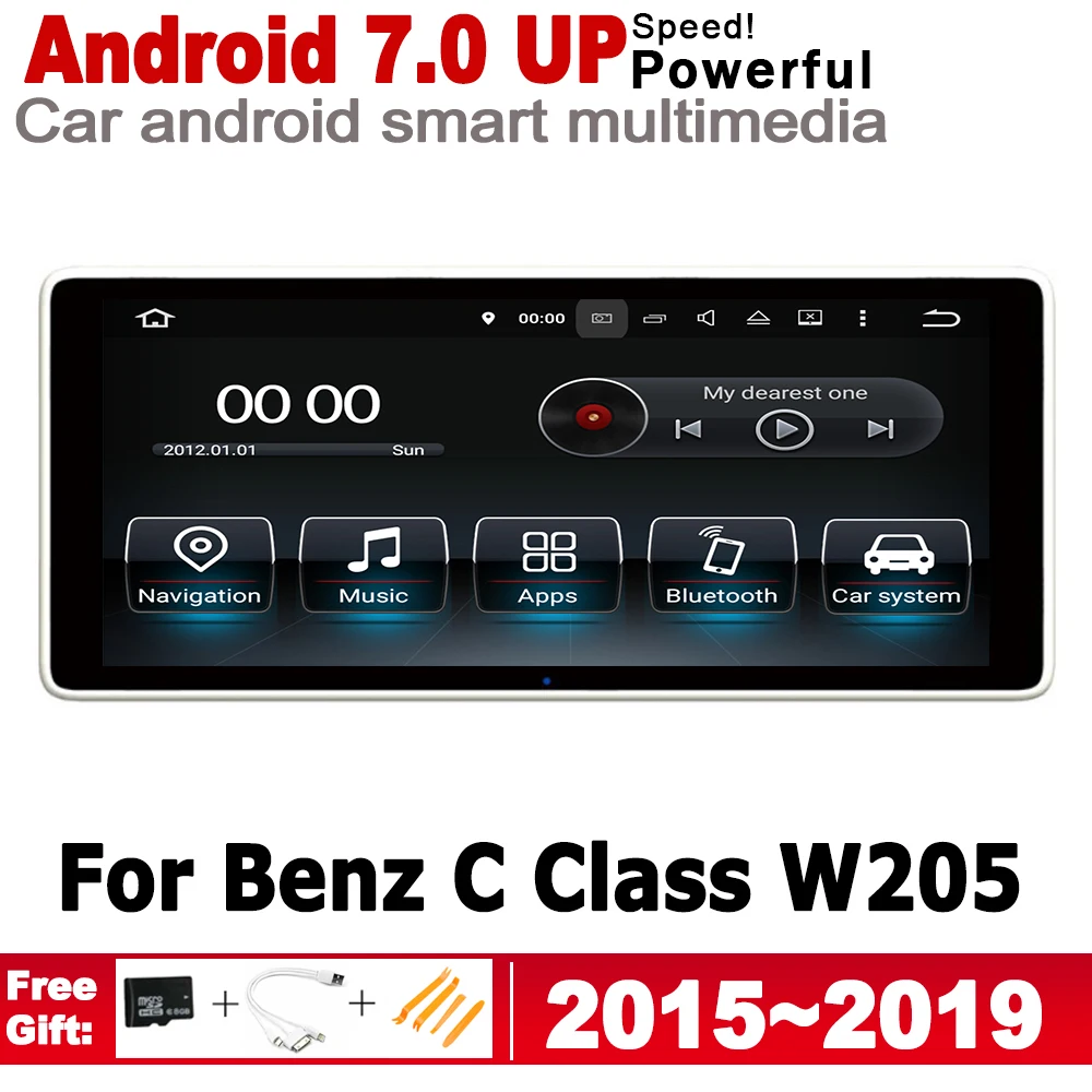 

HD Screen Stereo Android Car GPS Navi Map For Mercedes Benz C Class W205 2015~2019 NTG Original Style Multimedia Player Radio
