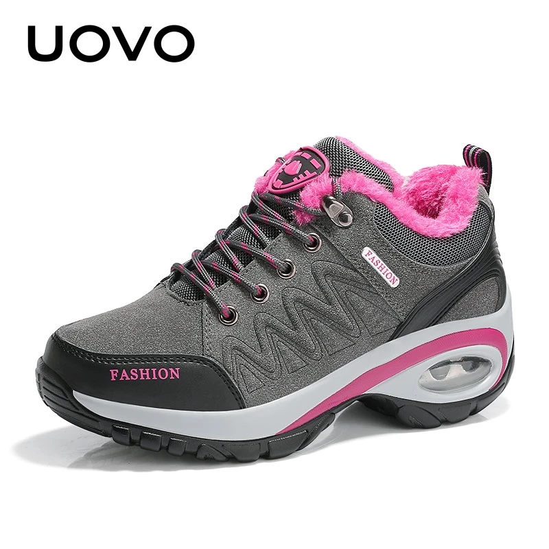 

Women Shoes Autumn And Winter Warm Sports Shoes Height Increasing Style Shoes With Fur And Air Sole Sneakers EUR #35-40