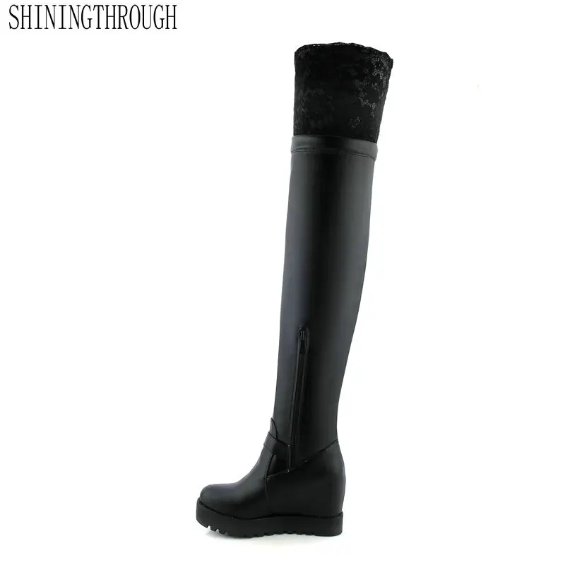 

2019 women faashion erogenous knee high women boots 8.5cm super high heel women shoes spring autumn party shoes large size 34-43
