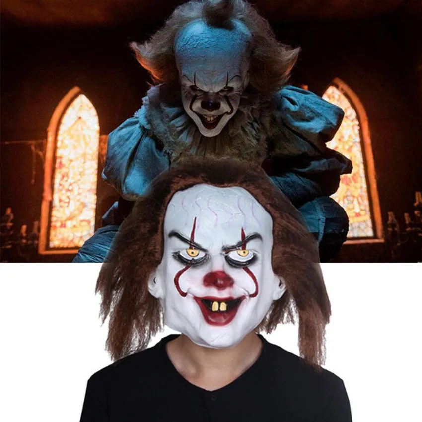 

Stephen King's It Mask Clown Full Face Cosplay Halloween Latex Masks Prop