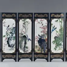 Книги по искусству классический китайский лак ручной работы картина птица благоприятный Экран Декор