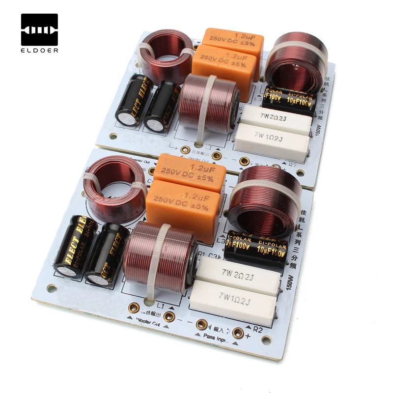 

2pcs 3 Way 3 Unit Hi-Fi Speaker Frequency Divider Crossover Filters 85X 112mm Durale Quality 85X 112mm Filtor New Electric Unit
