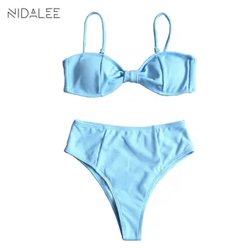 

NIDALEE Sexy Bikini Set Women Swimwear Beach Bathing Suit Push Up High Waist Bandage Bikini Maillot De Bain Femme Swimsuits