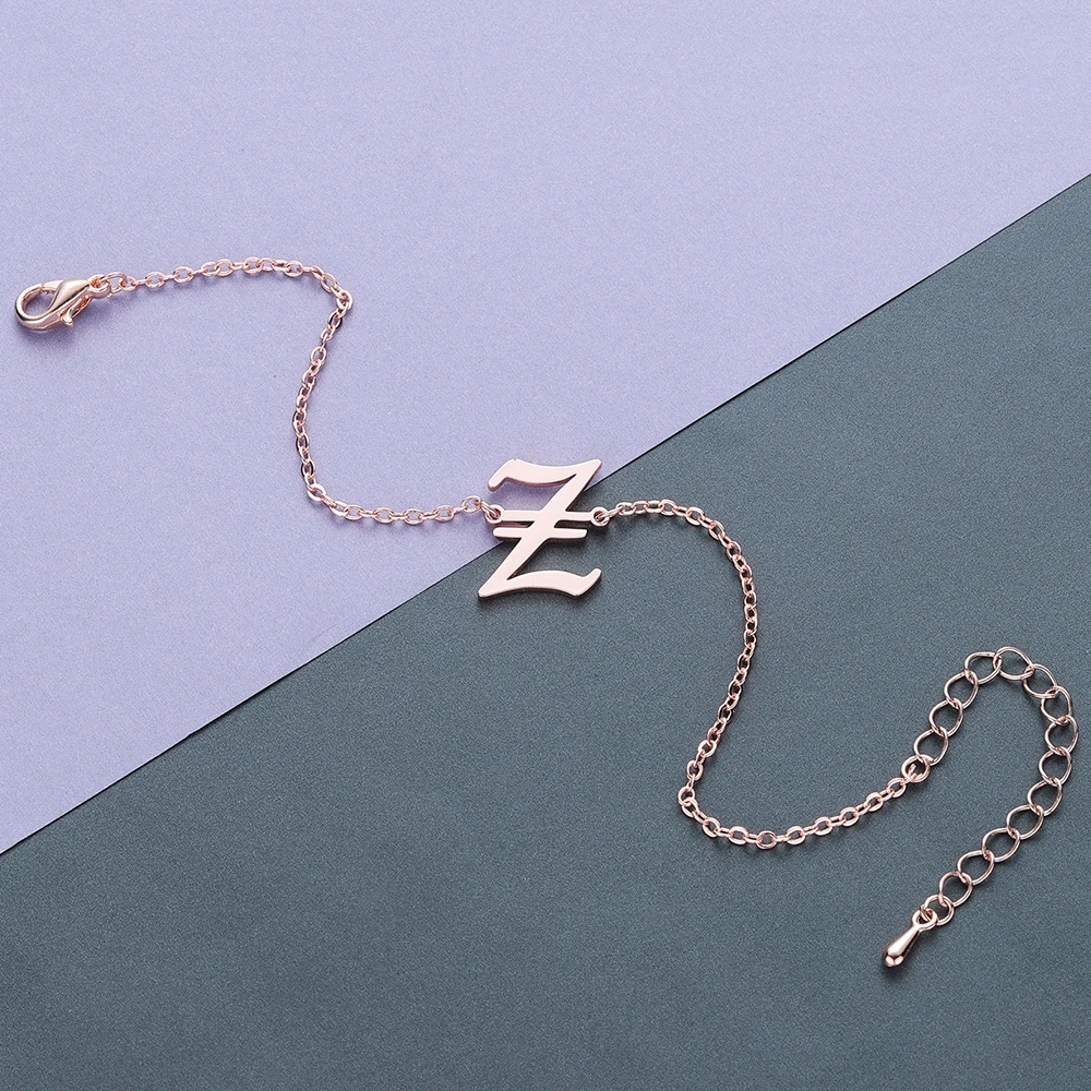 Компания todorova, простые заглавные начальные алфавиты браслет персонализированный Старый Английский очаровательный браслет с буквой подарки для мужчин Имя ювелирные изделия