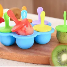 Новейший горячий Радужный цвет 7 силиконовый блок полюс леденец Мороженое Форма для мороженого на палочке замороженная форма «сделай сам»