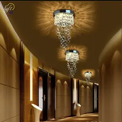 Кристалл Капля Освещение Заподлицо светодио дный светодиодный потолочный светильник лампа для обеденная ванная комната спальня