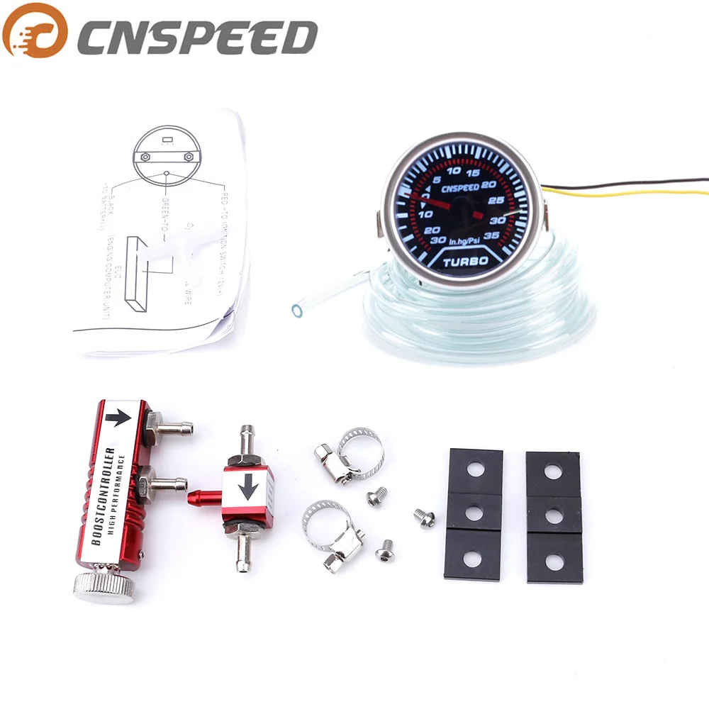 2.5/" Digital LED Turbo Boost Gauge 30PSI Manual Adjustable Boost Controller Kit