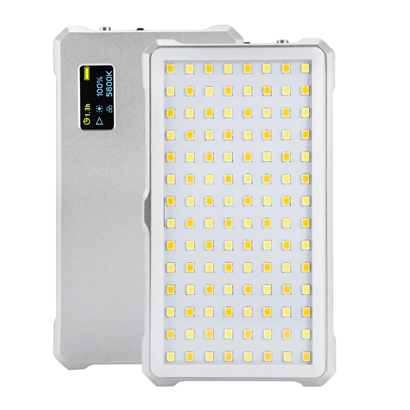 

Phone Video Selife Light Aluminum Dimmable Photography 112 LED Fill Light CRI Super Natural Light 3300K-5600K OLED Display