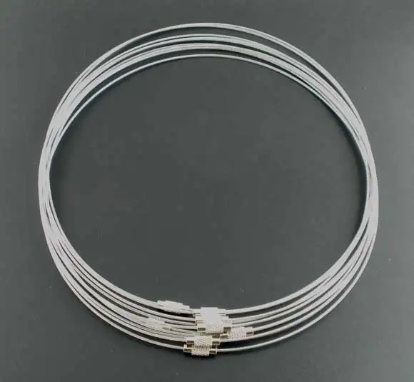 DoreenBeads 2 шт. серый 18 "чокер ожерелье с винтовой застежкой жвачка|gum camera|gum shieldclasp
