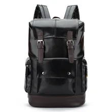 2019 Fashion Men Pu Leather Backpacks Large Capacity Travel Rucksack Teenager Leisure Laptop Mochila Escolar Duffel School Bags 2019 Fashion Men Pu Leather Backpacks Large Capacity Travel Rucksack Teenager Leisure Laptop Mochila Escolar Duffel School Bags