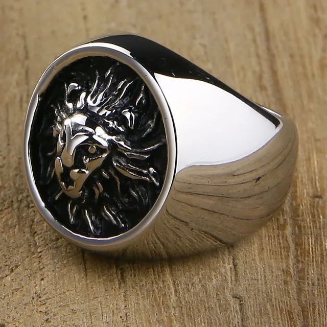 Bague homme tête de lion