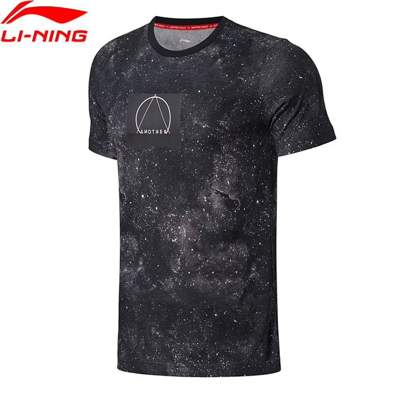 Мужская Спортивная Футболка Li Ning 64% хлопок 36% полиэстер обычная посадка дышащая