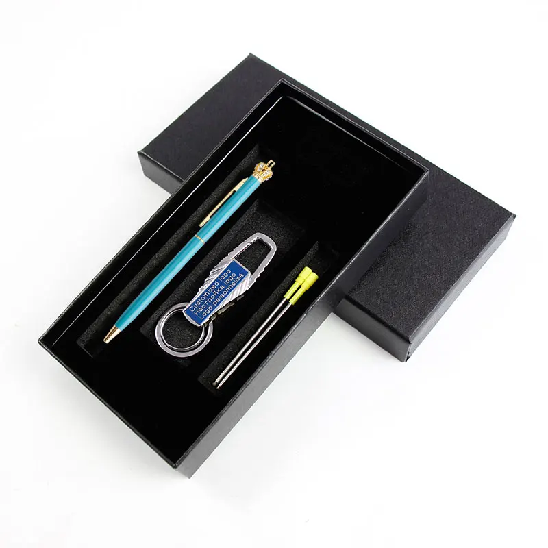 Высококачественная металлическая ручка с короной для офиса, Подарочная шариковая ручка, индивидуальная ручка с логотипом, Подарочная шариковая ручка на день рождения, День святого Валентина - Цвет: Blue Pen