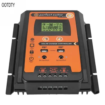 

Charge controller 12V 24V 30A 50A 70A Solar Charge Controller Solar Panel Battery Regulator Dual USB LCD Display
