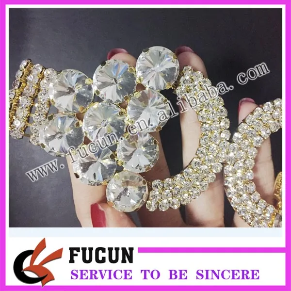 (30 шт./лот) Мерцание золота со стразами разъем для конкурс купальник|rhinestones connectors