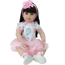 Kids Toys Gift 22 inch Doll Vinyl Reborn Baby Doll Big Eyes Realistic Newborn Baby Toy Lifelike Baby Alive Doll Juguetes Toys