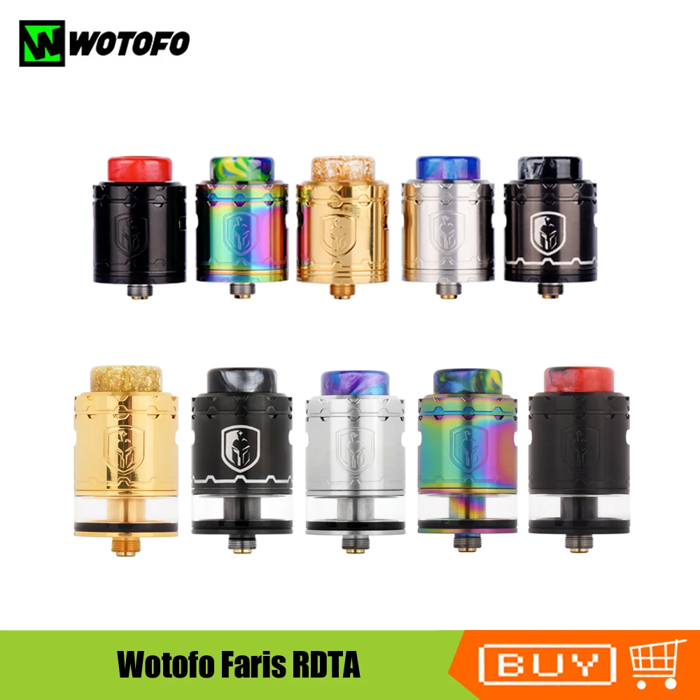 

Original Wotofo Faris RDTA Tank 24mm Dual Coil Rebuilding Dripping RDA & RDTA 2-in-1 Atomizer Vape Tank For 510 Thread