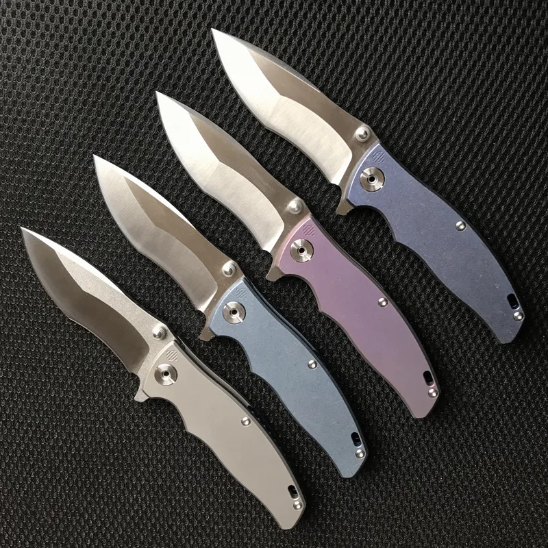 

Kesiwo 3500 Folding knife titanium handle D2 flipper ball bearing EDC pocket knife outdoor camping knife Tactical survival knife