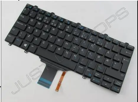Клавиатура для ноутбука Dell Latitude 11 3150 12 5000 E5250 E7250 13 3340 7350 испанский/шведский/Норвежский/Датский/Финский/скандинавском стиле